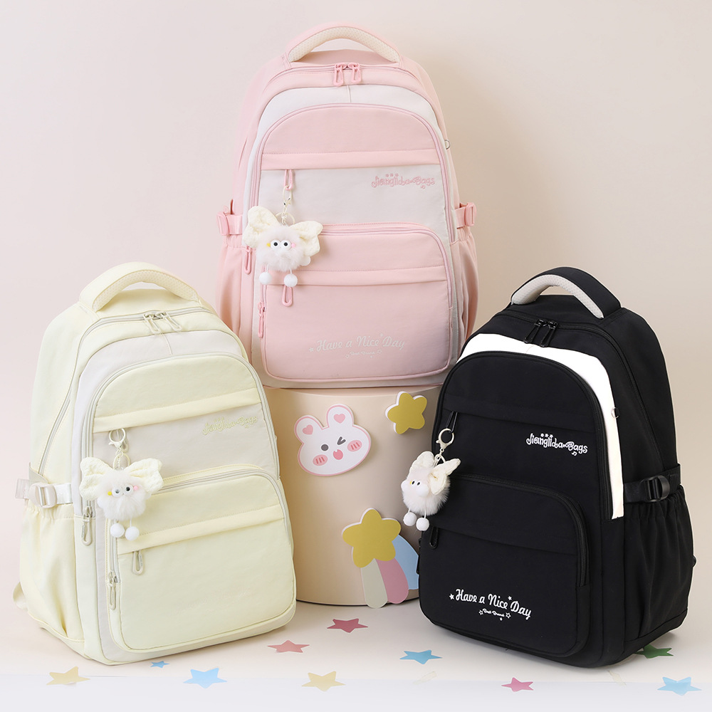 25 nueva mochila multifuncional ligera mochila de escuela secundaria de alta calidad, mochila resistente al agua de reducción de presión