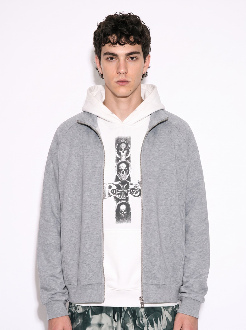 Inflation 320g Zip-Up Stand Collar Sweatshirt