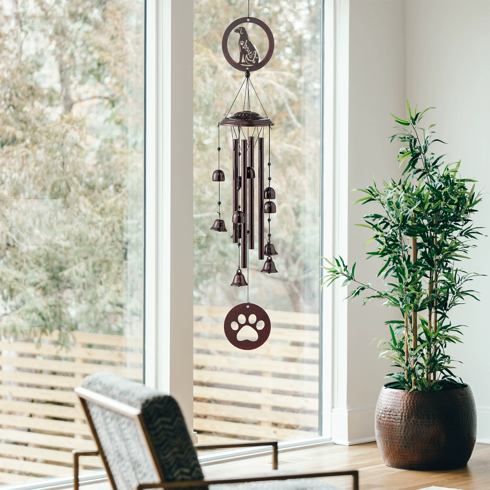 Металлический колокольчик 38 дюймов алюминиевая трубка колокольчик для дома балкон креативный открытый Amazon трансграничная оптовая продажа подвески колокольчик