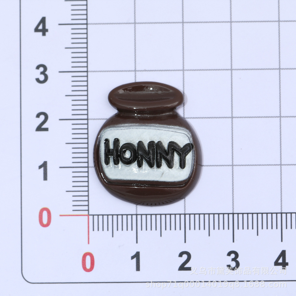 Cristal de dibujos animados Pan Oso cabeza resina accesorios DIY rojo neto joyería crema pegamento hecho a mano accesorios para el cabello caja del teléfono