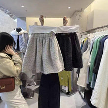 26114-181    小清新碎花毛呢加厚半裙