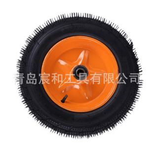 Wholesale 300-8 Hedgehog Flower Inflatable Tire 13inch Conventional Hand Push Tool Cart Green Thorn Inflatable Wheel
