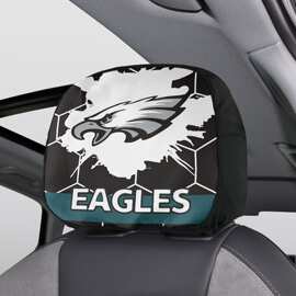 独立站跨境NFL橄榄球队老鹰队海豚队图案特 制汽车头枕套保护套