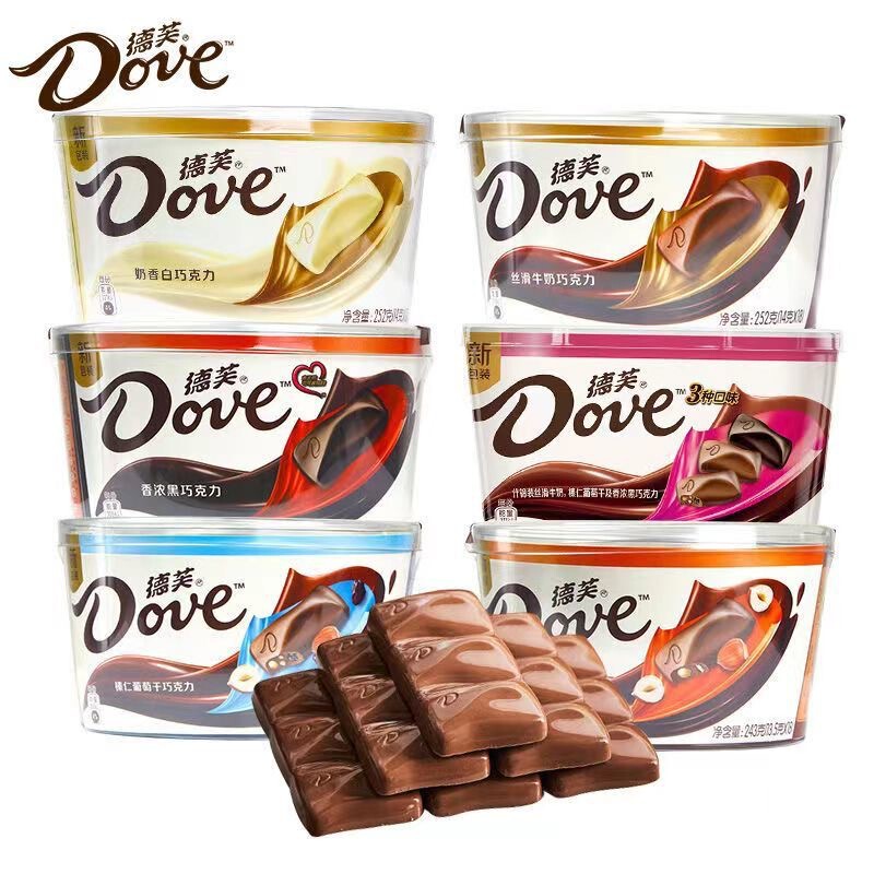 Dove Bowl Chocolate 252G/243G/249G Silky Hazelnut Raisin Multi-Specification Snacks
