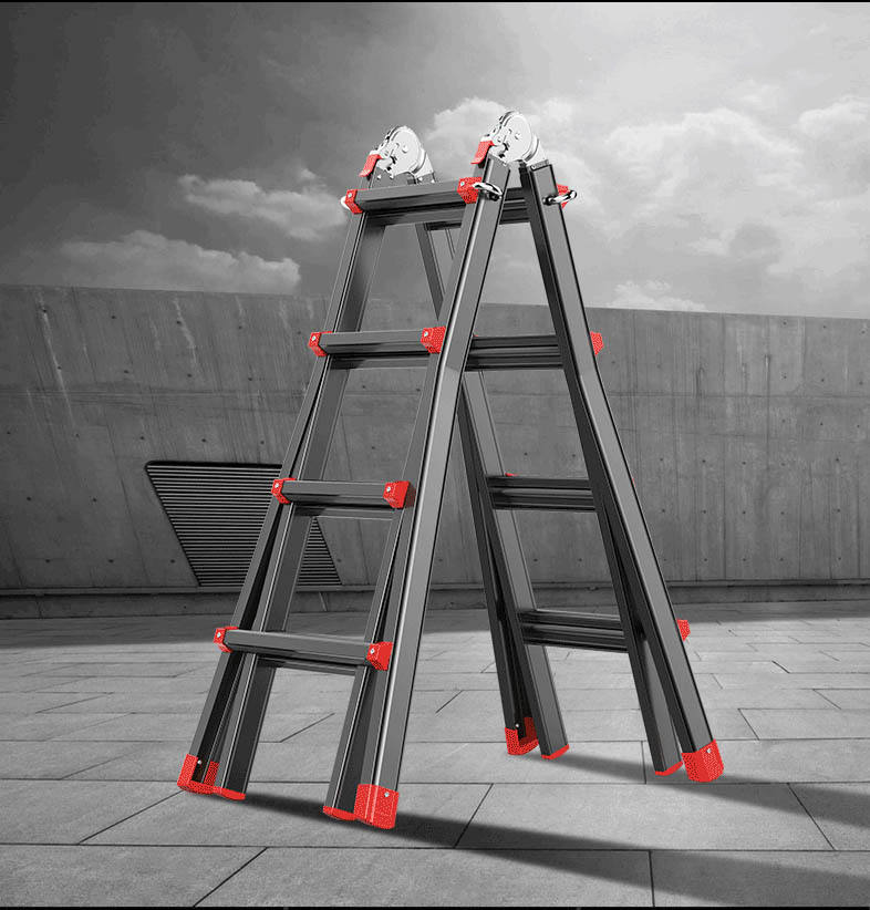 Бытовая многофункциональная портативная подъемная двухсторонняя инженерная лестница складная телескопическая лестница из алюминиевого сплава