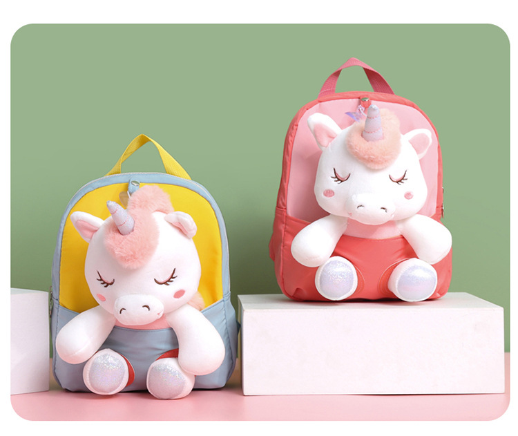 Neue Cartoon-Kinder-Plüsch-Tasche Ins Einhorn-Puppen-Rucksack Im Koreanischen Stil Kindergarten Niedliches Mädchen Schult Asche display picture 1