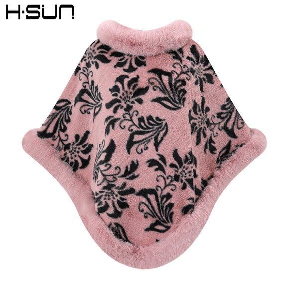 Capa tipo chal de otoño e invierno 2026, nueva bufanda de piel sintética de conejo, abrigo de punto para mujer, prenda exterior holgada y versátil. image 84