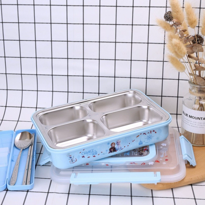 Tableware for feeding for students, lunch box, moisturizing capacious thermos, “Frozen”, material