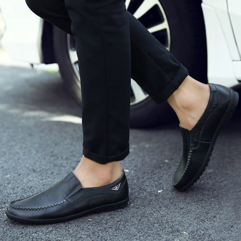 Casual Leather Shoes For Men Genuine Breathable Soft Sole Style_voghion.com