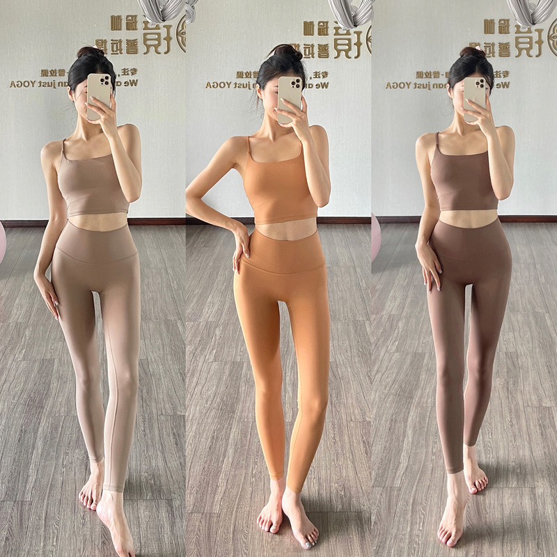 Yoga Suit Women's Pilates Training Suit Professional Running Fitness Bra Sports Top Tight Training Pants Yoga Suit Women's Pilates Training Suit Professional Running Fitness Bra Sports Top Tight Training Pants