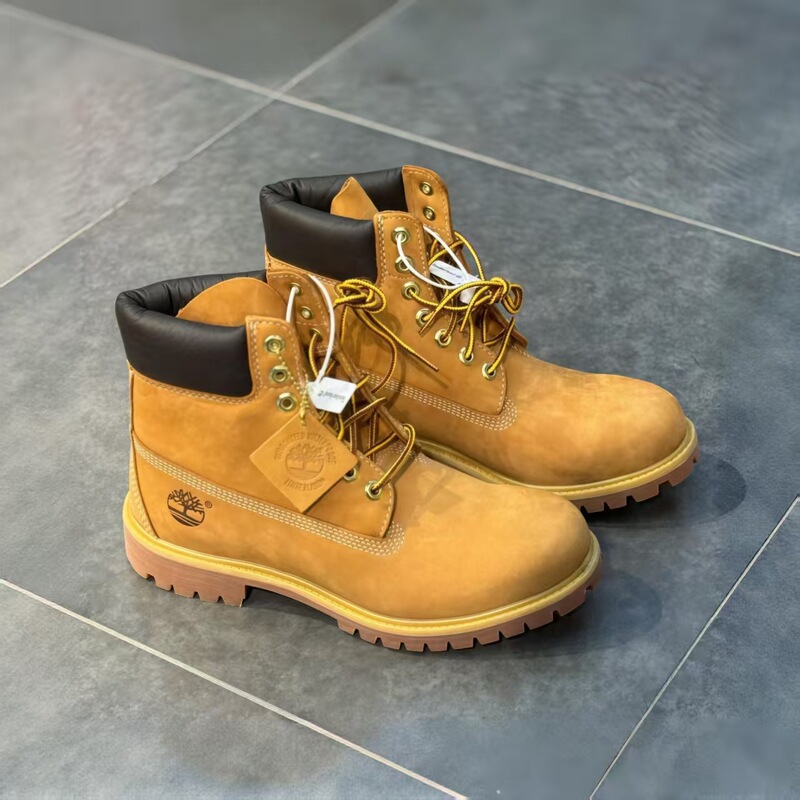 Putian Pure Original Timbalan Retro Anti-Slip Boots Rhubarb Boots Martin Boots Men's Shoes Women's Shoes High Version Waterproof Boots