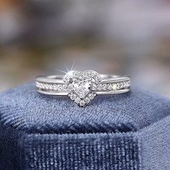 国境を越えた売れ筋供給ヨーロッパとアメリカンスタイルの s925 スターリングシルバーのラブリングデザインマイクロ象嵌ジルコン女性卸売ハイエンド