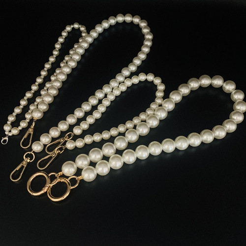 Pearl bag strap chain bag shoulder strap accessories diagonal bead chain beaded mobile phone case hand chain Hanfu bag pearl chain