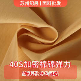 工厂批发40S加密棉锦弹力面料多色可选夏季衬衫裤子风衣织布面料