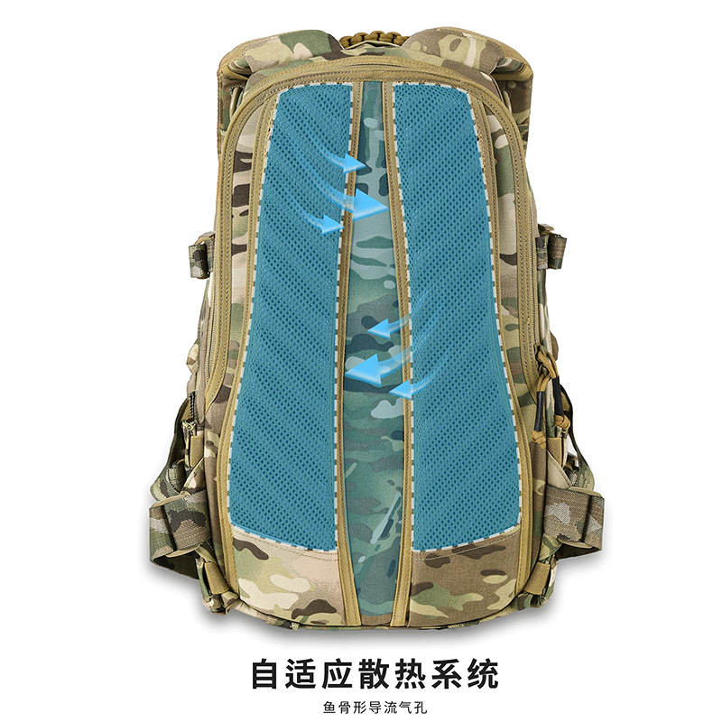 Mochila Táctica de Camuflaje de Tela de Oxford Impermeable y Transpirable para Deportes al Aire Libre image 3