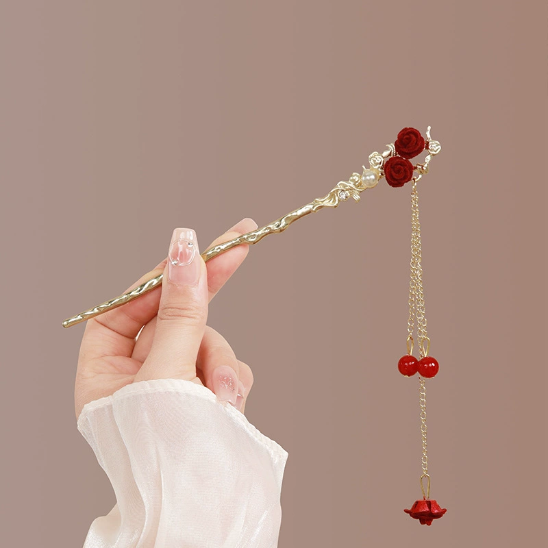 Hairpin Hanfu заколка для волос, орхидея цветочный декоративный аксессуар для волос, простая элегантная китайская стиль