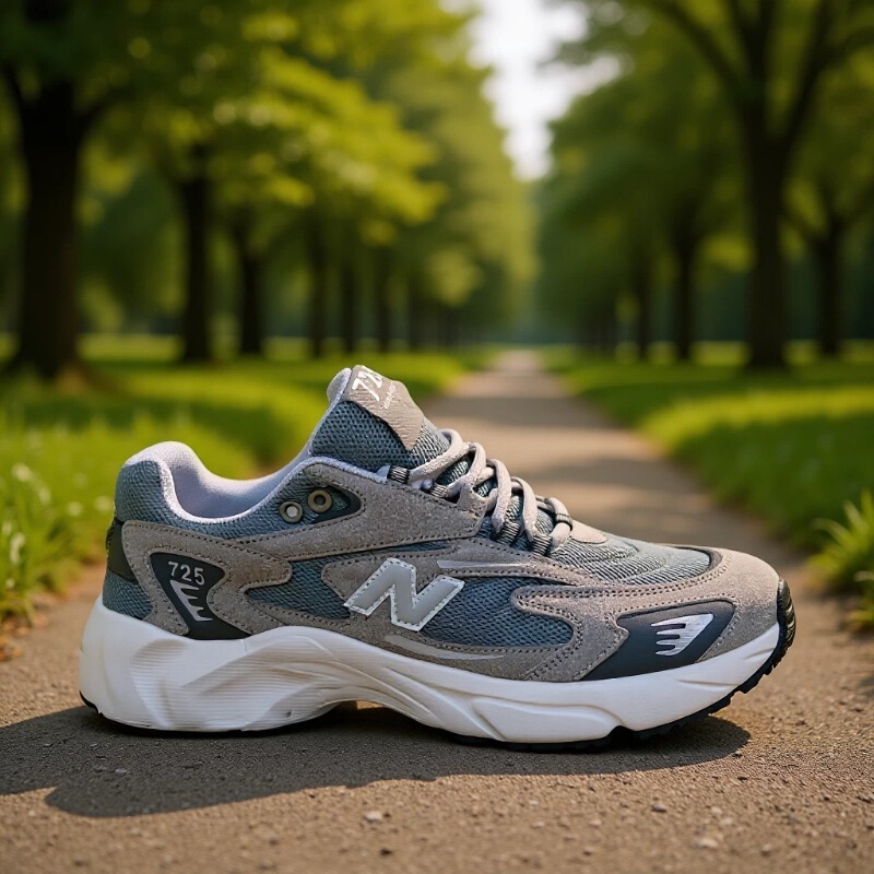 New Balance 725 Dad Shoes for Men and Women, Breathable, Lightweight, Cushioning Running Shoes, Couple's Sports Thick-Soled Fashionable Versatile Sneakers