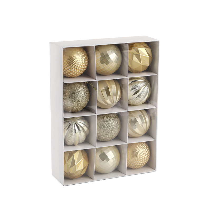 Bola de Navidad traje redondo barril caja cuadrada pintada 3cm4cm6cm decoración navideña bola colgante de Navidad bola decoración Navidad