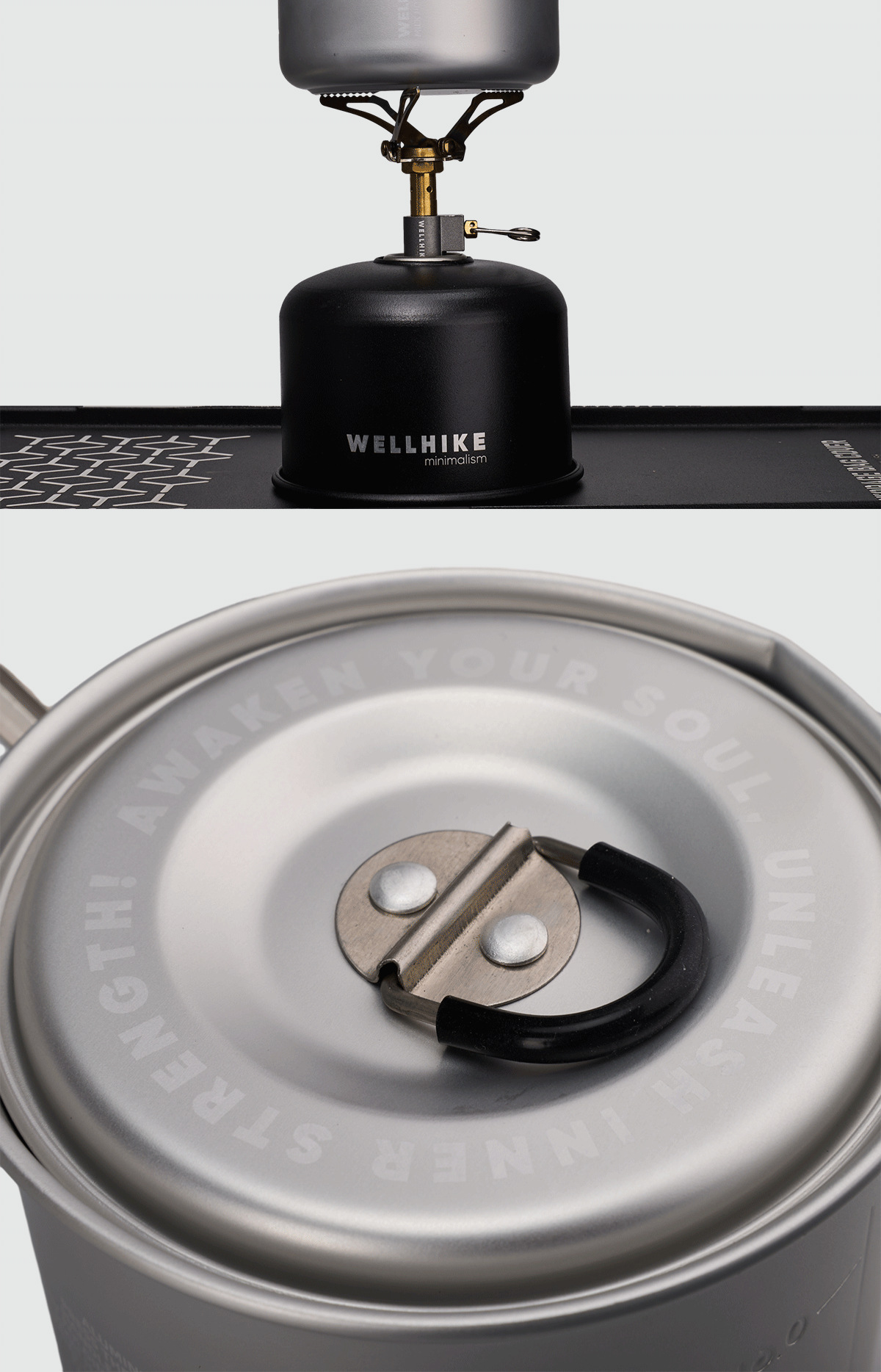 Outdoor mini cook pot for backpacking meals