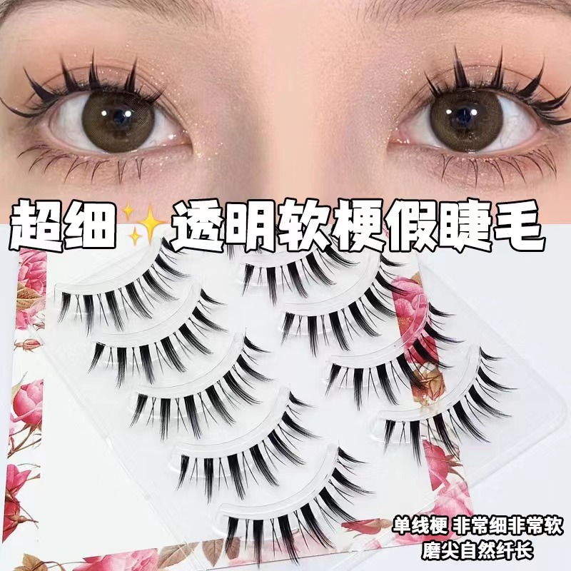 Cos grueso pequeño diablo pestañas postizas dibujos animados japonés Barbie ojos 5 pares de pestañas DFY-23 fabricante lote