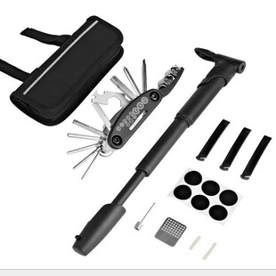 New bicycle cylinder tool combination bicycle tire repair combination glue-free tire patch riding repair tool