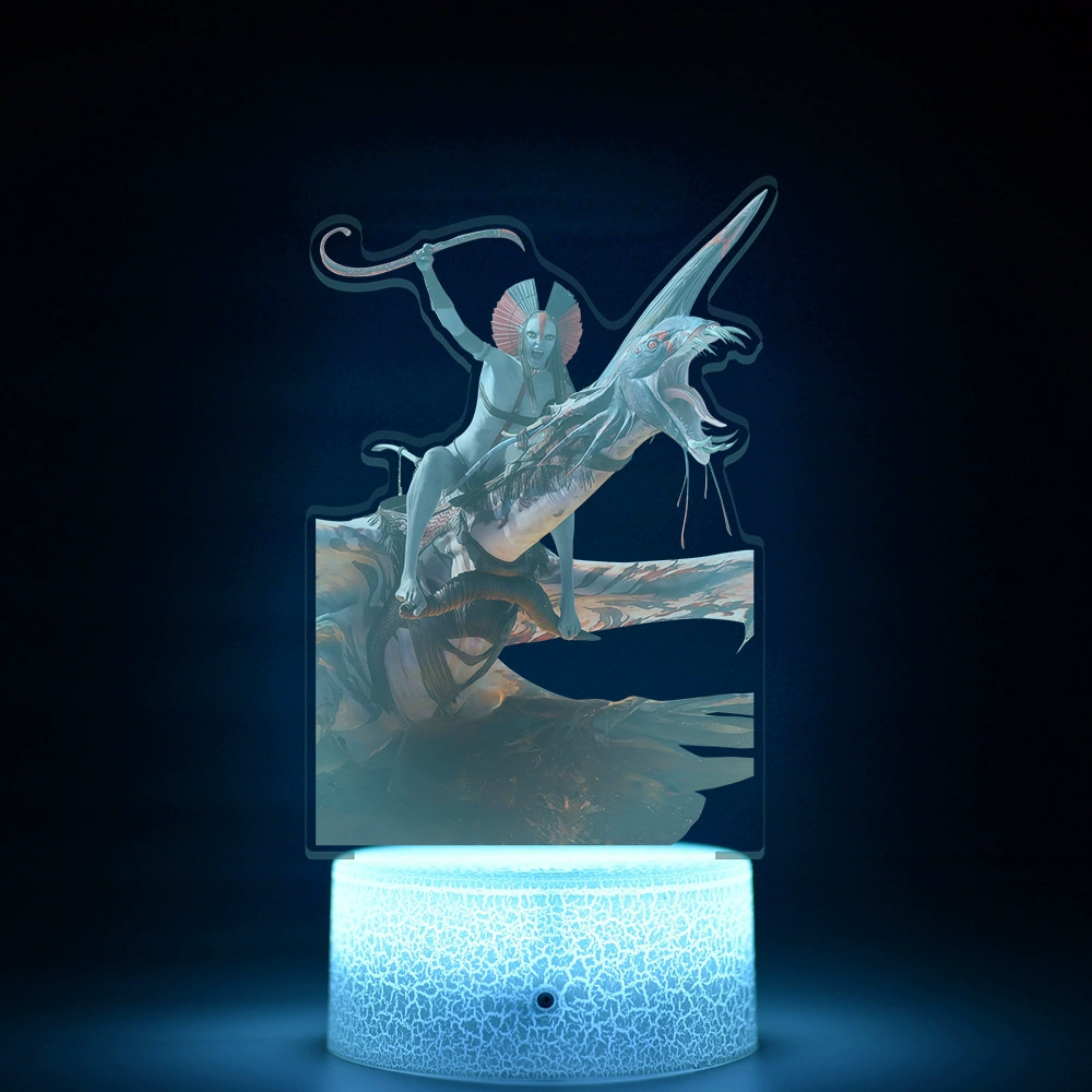 Акриловый LED-ночник Avatar 3 «Огонь и Пепел», 16 цветов, сенсорная подставка, 20,5×14,5×6 см