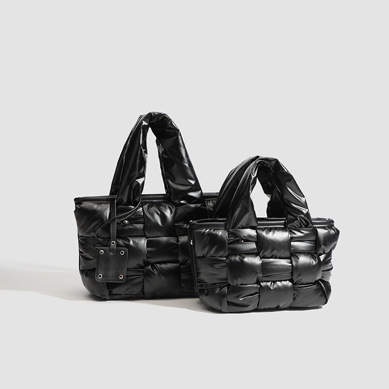 2026 New Niche Design Hand-Woven down Bag Tote Bag Fashionable Versatile Casual Shoulder Crossbody Bag