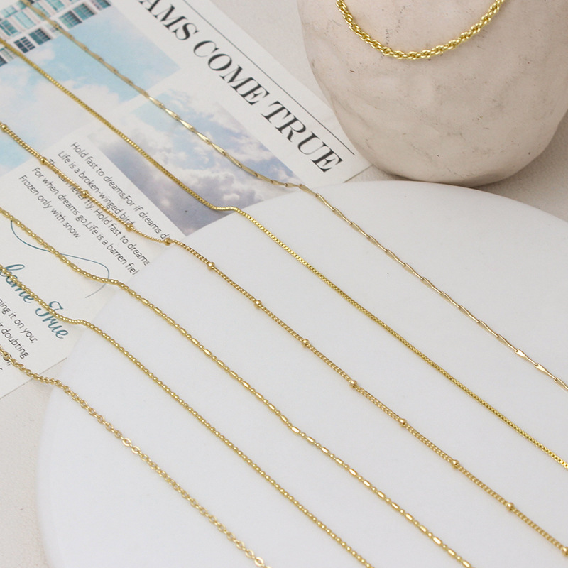 4g Weight Chain Jewelry Making Type 45-50cm Jewelry Making Size Lobster Trigger Clasp Closure Clasp Closure Type Jewelry Accessories Classification 1 Piece Quantity Copper Material Geometric Pattern All Seasons Season Plating Design Simple Style Style 1 Piece Copper 45-50cm Jewelry Accessories Chain Simple Style Geometric 无