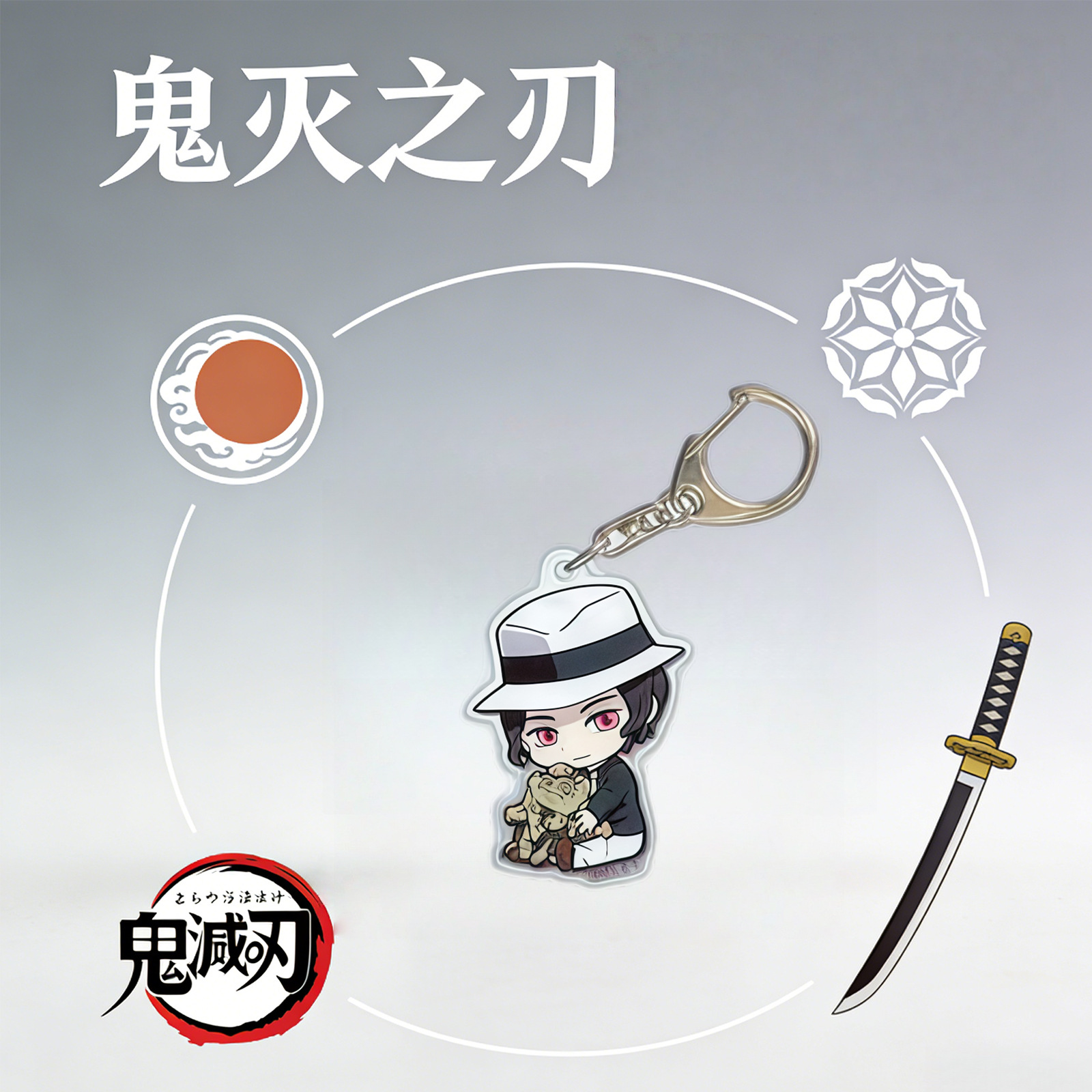 Colgar decoración fantasma cuchilla acrílico llavero colgante mochila colgante anime perímetro doble serie de joyas creativas image 13
