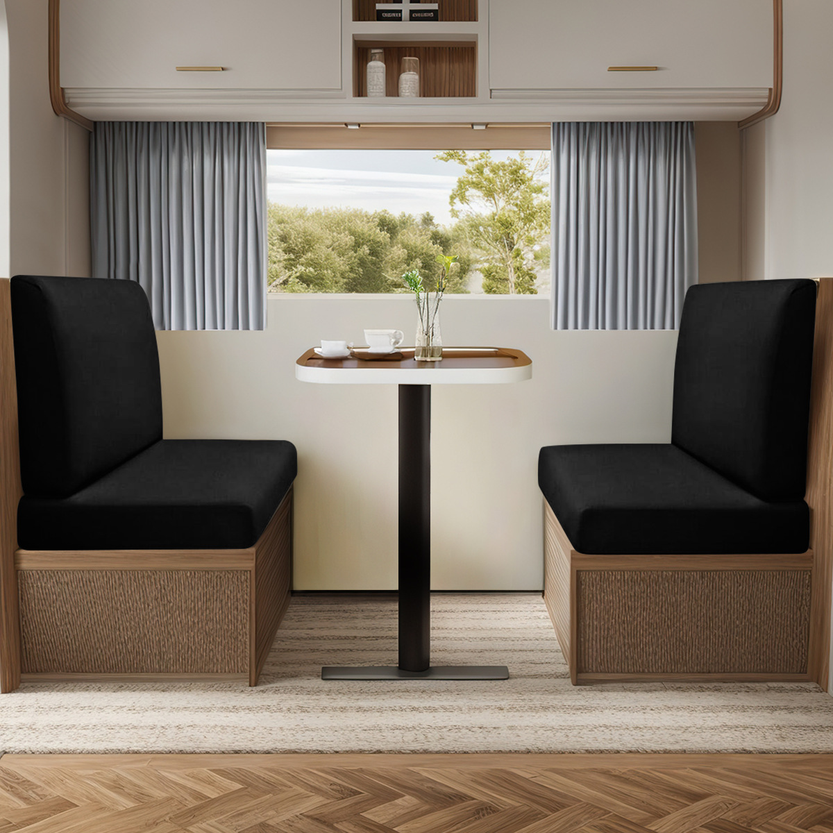 Amazon elástico transfronterizo 75D seda de leche impermeable cojín de RV cubierta de sofá cubierta de RV universal de color sólido