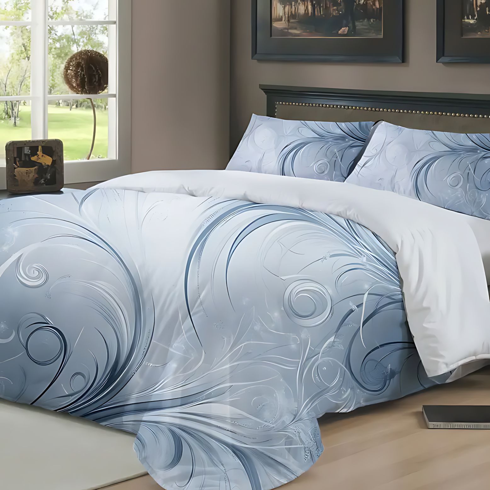 TEMU / JIT Transfronterizo Kit Abstract Vortex Fluid Art HD Digital Printed Bed