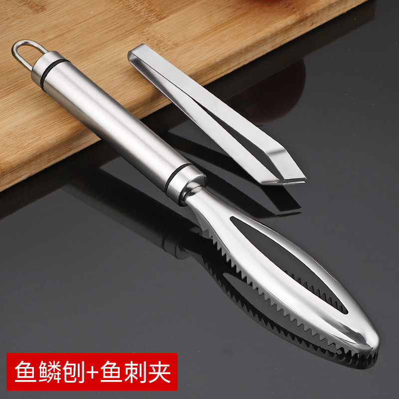 304 acero inoxidable comercial para raspar escamas de pescado cepillo casero para matar peces excavar muñales