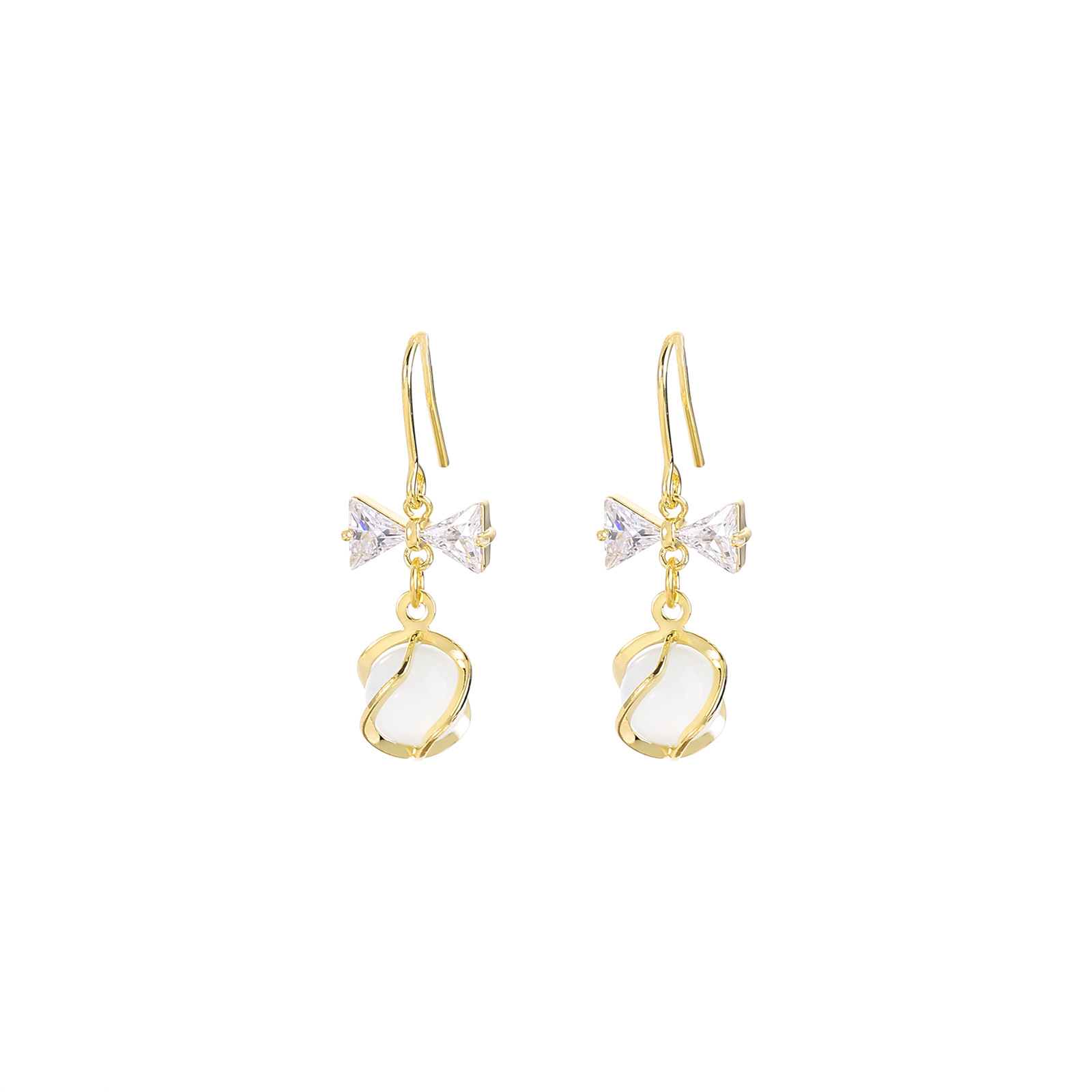 La señorita Qianjin Francés Hepburn Socialite pendientes arco mosquito bobina oreja clip earless pendientes para las mujeres de invierno