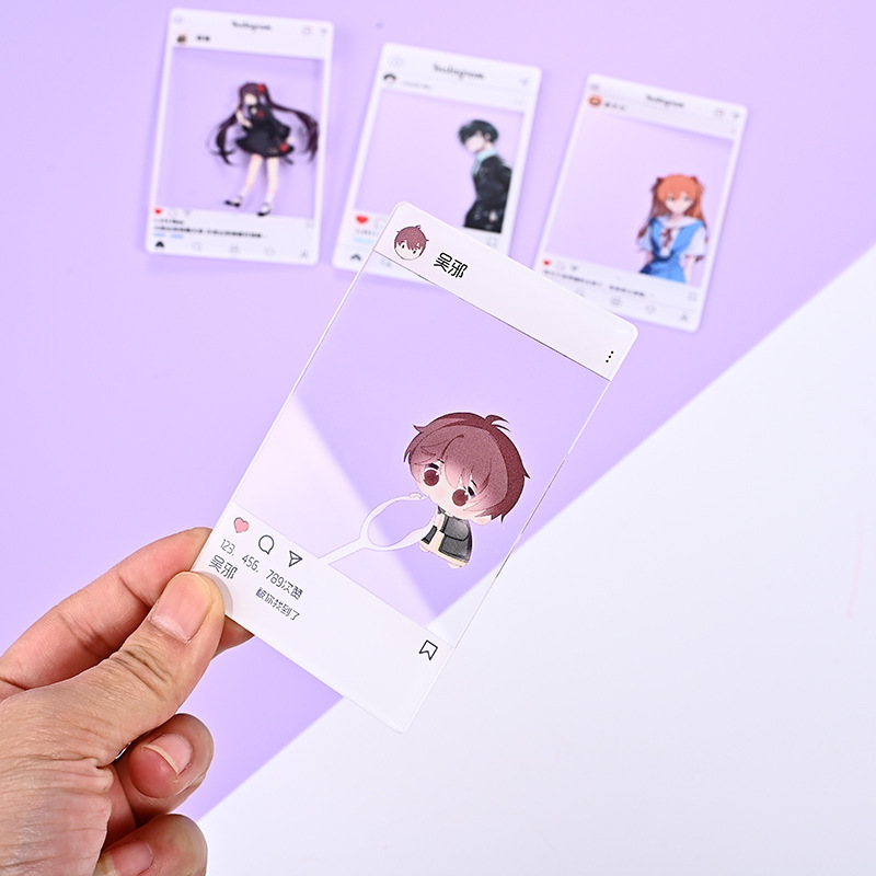アクリル透カードカスタムアニメ二次元周辺振り子両面サンドイッチ写真手がカードを持って記念カードを打つ|undefined