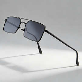 跨境新款方形金属太阳镜遮阳欧美潮流太阳眼镜个性墨镜海洋片同款