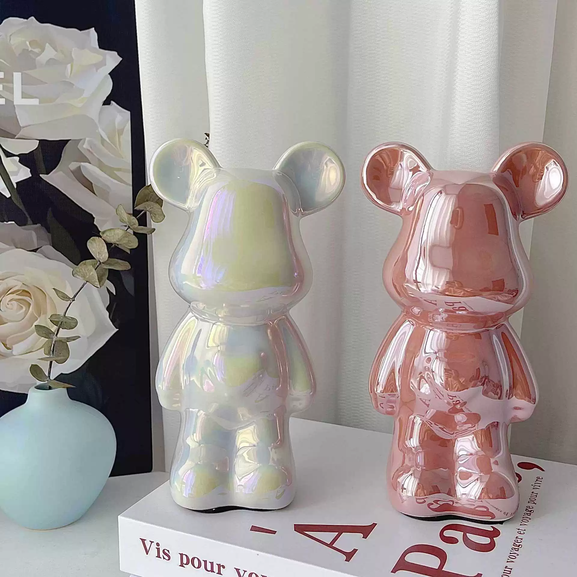 Керамическая фигурка Care Bear, светлая люксовая декорация, глянец, разные размеры и цвета