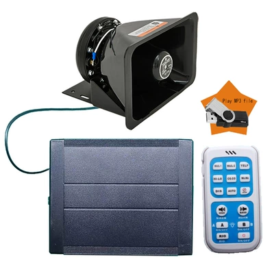 Car-mounted alarm MP3 loudspeaker Car horn/tweeter - as920bh-mp3-host-square-speaker-set-12v