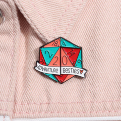 跨境熱銷卡通彩色小骰子造型合金徽章個性精美阿拉伯數字幾何胸針