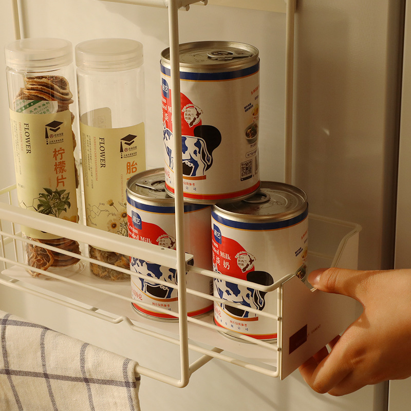 冷蔵庫棚サイド収納壁掛けサンドイッチサイド棚多層キッチン用品家庭用スパイスラック