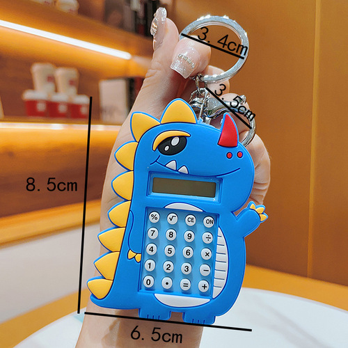 Creative Cartoon Maze Dinosaur Calculator Keychain Mini Game Console Student School Bag Pendant Small Gift Wholesale