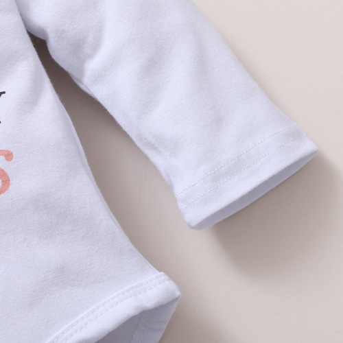 Women's Autumn/Winter Collection Korean Bestselling Letter Print Long Sleeve Top + Flower Pants Set of Four