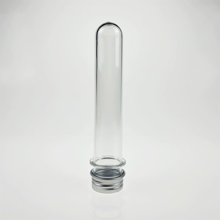 45ml透明PET圆柱圆底试管瓶定制款 面膜糖果胶囊橡皮数据线塑料瓶
