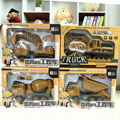 Large Construction Truck Kids Toy Inertia Slide Excavator Dozer Set Children Concrete Mixer Wholesale