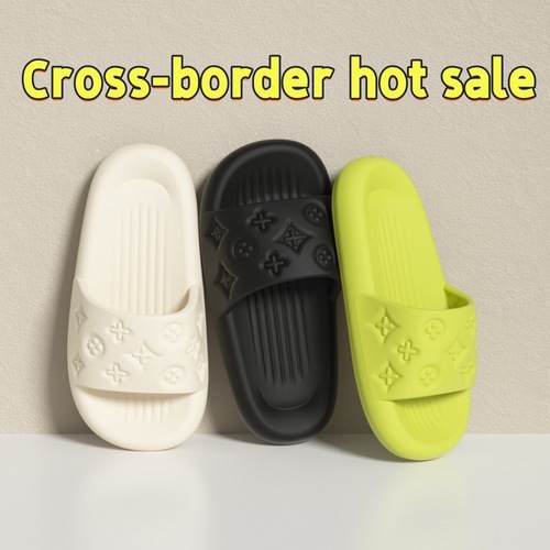 Summer Outwear Soft Sole EVA Slippers Anti-Slip Anti-Odor Silent Flat Slippers Bathroom Couple Shoes Women