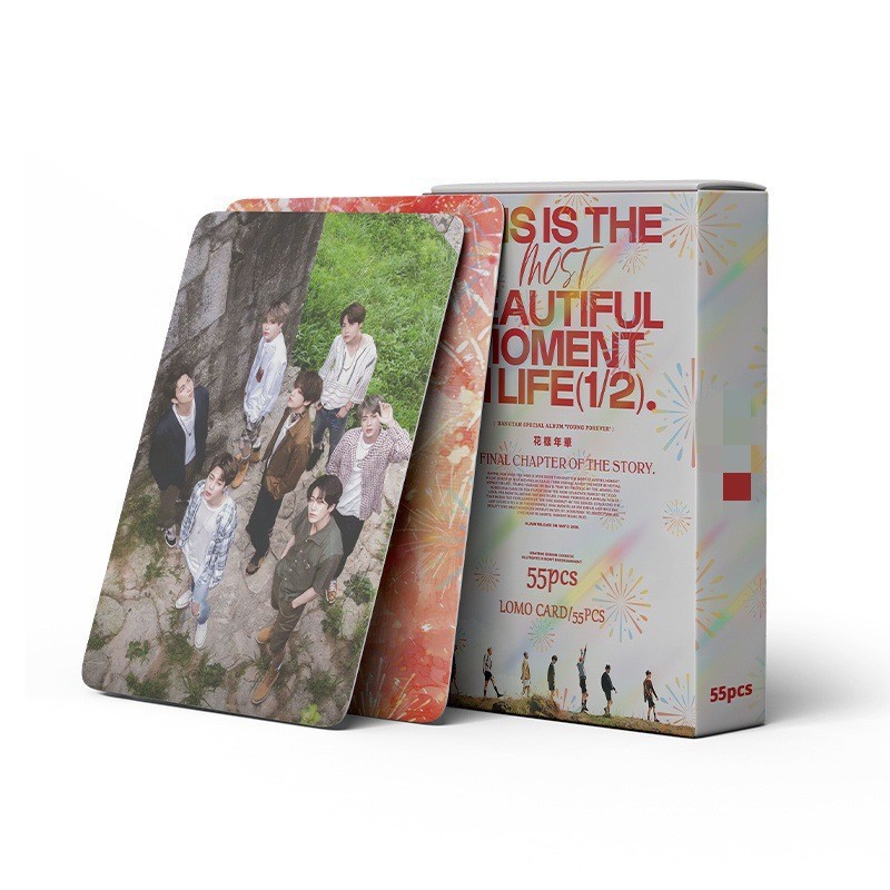 Cadena total, una gran cantidad de stock, 55 hojas de tinta BT SK IVE ATEEZ KPOP, estrellas coreanas alrededor de LOMO