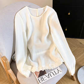 高品质减龄大码妈妈刺绣新中式内搭衬衫春秋新款法式简约气质衬衣