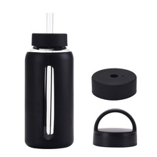 食品级玻璃防摔硅胶套预防瓶口漏液瓶盖漏液旅行瓶套防摔户外