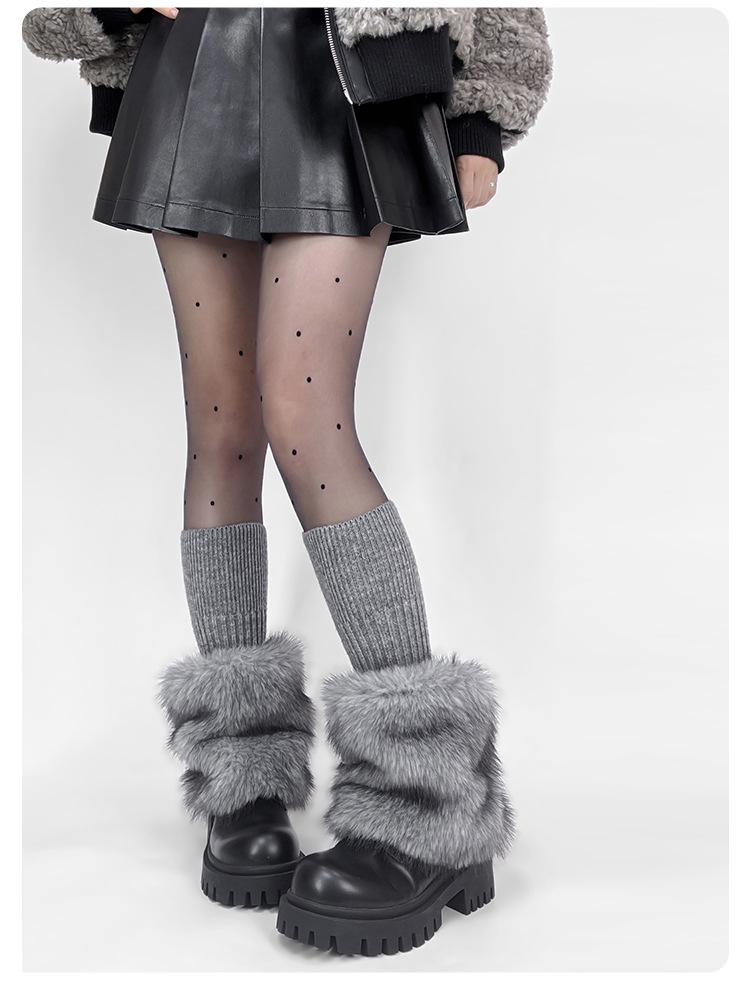 Scaldamuscoli, leggings caldi e stivali, coprigambe in peluche, ragazza sexy, stile Y2k, calzini in pile, calzini lavorati a maglia_voghion.com