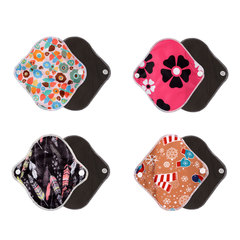 Sanitary Pads with Bamboo Charcoal, Washable, for Export, Set of 10+1, Waterproof, Side Leak-Proof, Daytime and Nighttime Use