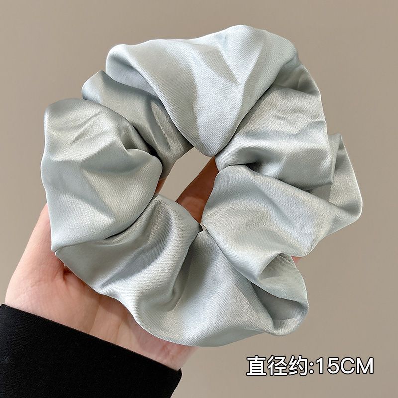Corbata de pelo de intestino de lunares de crema grande coreana, gomas de goma de cola de caballo suaves para mujer, accesorios para el cabello de bola, accesorios para el cabello, cuerda para la cabeza